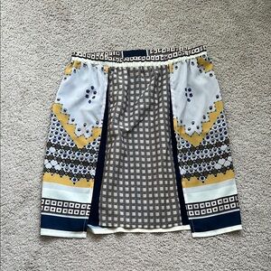 Clover Canyon Patterned Skirt in Cream and Navy